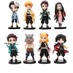 AUGEN Set of 8 Demon Slayer Kimetsu no Yaiba Action Figure image 2