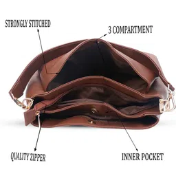 Mast & Harbour Structured Shoulder Bag with Quilted image 5