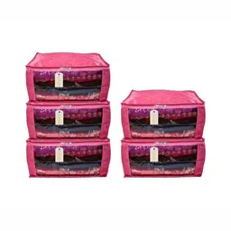 Ajabh Pink Set of 5 Regular Multi-Utility Organisers image 1