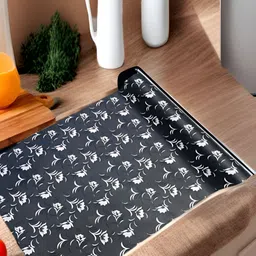 Aura Black & White Printed Water Resistant Anti-Slip Shelf Liner Organiser-image-93