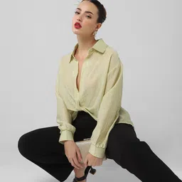 SHOWOFF Women Shirt Style Crop Top-picture-42