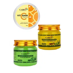 CARET ORGANIC Set of 3 Vitamin C Cream, Papaya Kesar Gel & Neem Tulsi Aloevera Gel-27