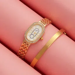 HAUTE SAUCE by Campus Sutra Women Set Of 2 Roman Watch & Bracelet SSM25_HSWB5088-image-24