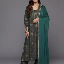 KSUT Green Pure Cotton Kurta Sets-image-66