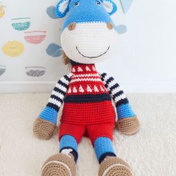 Blue Giraffe Cotton Soft Toy Soft Toys and Dolls-image-57