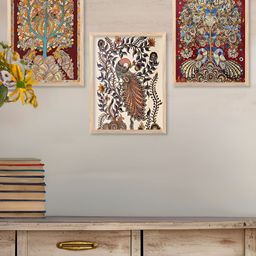 Kotart Brown & Green 3 Pieces Wooden Traditional Painting Wall Arts-picture-40