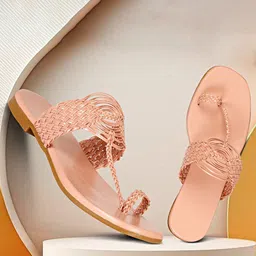 Ishransh Women Open Toe Flats-16