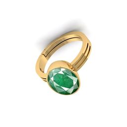 VISHVMA VISHVMA Gold Plated Gemstone Studded 4.25 Ratti Finger Ring-picture-10