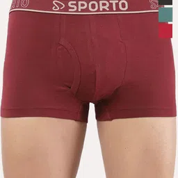 Sporto by Macho Pack Of 4 Combed Cotton Trunks-picture-25