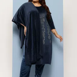 BAESD Women Embroidered Regular Velvet Kurta with Trousers & With Dupatta-picture-10