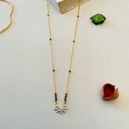 Anouk Gold-Plated Artificial Stones Studded & Beaded Mangalsutra-picture-23