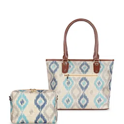 THE CLOWNFISH Ethnic Motifs Printed Oversized Structured Handheld Bag with Tasselled image 3