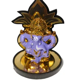 Rare Planet Purple & Gold-Toned Ganpati Religious Idol Showpiece-image-96