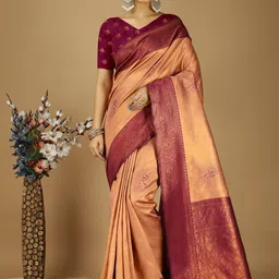 HERE&NOW Woven Design Zari Art Silk Banarasi Saree-picture-10