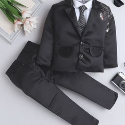 BAESD Boys Solid Waistcoat & Trouser Suit Set-image-28