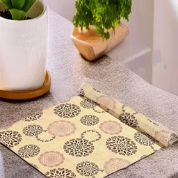 REVEXO Beige & Black Printed Water-Resistant Shelf Liner-image-46
