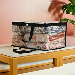 Kuber Industries Transparent Reusable Multi-Utility Storage Bags with Zip-90