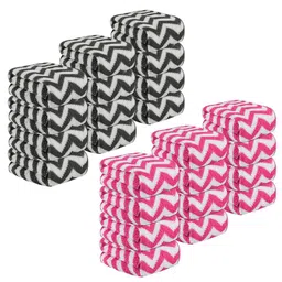 Kuber Industries Grey 24 Pieces Printed Super Absorbent 250 GSM Microfibre Face Towels-image-88