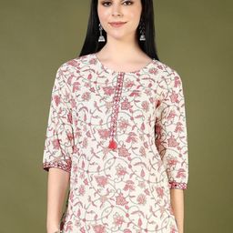 V-Mart Ethnic Motifs Printed Pure Cotton Kurti-46