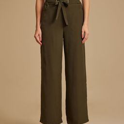 Kazo Women Relaxed Straight Leg High-Rise Easy Wash Trousers-image-41
