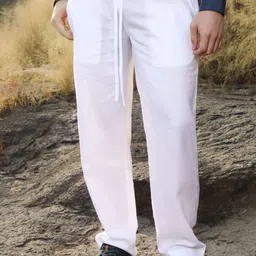 ROAR FOR GOOD Men Relaxed Fit Hemp Trousers With Side Pocket-picture-38