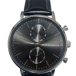 Mast & Harbour Men Brass Dial & Leather Straps Analogue Watch MPMHI-009-SS-48