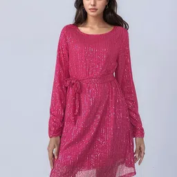 Outzidr Women Sequined Mini Dress-image-81