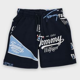 Tommy Hilfiger Boys Typography Printed Relaxed Fit Cotton Shorts-picture-22