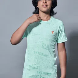 Technosport Boys Antimicrobial Applique Slim Fit T-shirt-image-21
