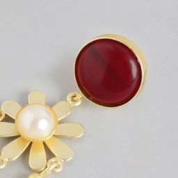 Anouk Gold Plated Beaded Contemporary Drop Earrings image 4