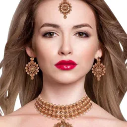 Anouk Women Gold Jewellery Set-image-56