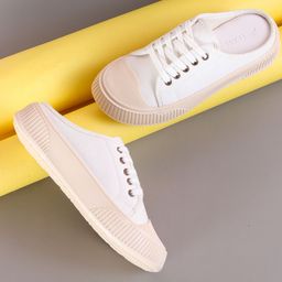 TRASE Women White Casual Mule Sneakers-picture-18