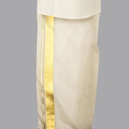 Ramraj Men Cotton Double Layer Zari Border Dhoti-picture-8