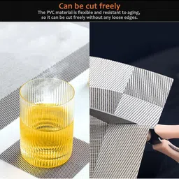 We3 4 - Pcs Grey Table Textured Placemats image 3