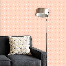 ArtzFolio Printed UV-Resistant Anti-Bacterial Pink Polka DotsPeel & Stick Wallpaper-image-46