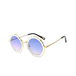 AUGEN Unisex Blue Lens & Gold-Toned Other Sunglasses with-57