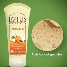 Lotus Herbals Apriscrub Set Of 4 Fresh Apricot Face Scrub-180g Each image 4