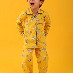 Jam & Sugar Boys Printed Pure Cotton Night Suit-image-74
