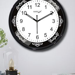 RANDOM Black & White Printed Traditional Wall Clock-6