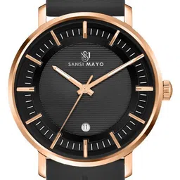 SANSIMAYO Men Patterned Dial Analogue Watch SM-WM-171-BLACK image 4