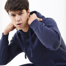 Mast & Harbour Men Solid Cotton Fleece Hooded Sweatshirt-image-102