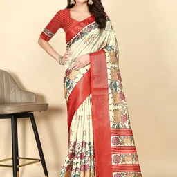 J 6 DESIGNER Ethnic Motifs Printed Zari Saree-picture-27