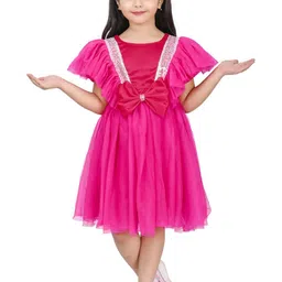 CHANDRIKA Girls Knee Length Fit & Flare Dress-picture-2