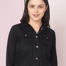 BUY NEW TREND Women Lightweight Denim Jacket with Embroidered-image-62