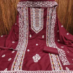 HMP Fashion Embroidered Unstitched Dress Material-image-64