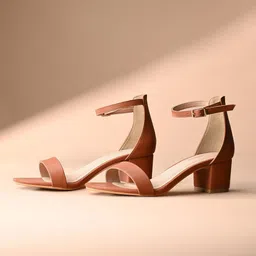 LOUIS STITCH Women Solid Open Toe Block Heels Sandals-3