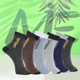 MJE Pack Of 6 Patterned Cotton Ankle Length Socks-21