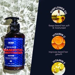 OMG OnlyMenGrooming 2 In 1 Beard Shampoo & Conditioner - 180 ml image 3