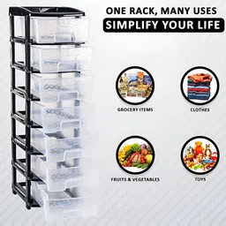 RUBOXA Transparent Set of 1 Regular Drawer Organiser Organisers image 2
