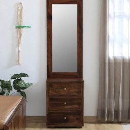 woodsworth from pepperfry Tyumen Sheesham Wood Dresser in Provincial Teak Finish-picture-32